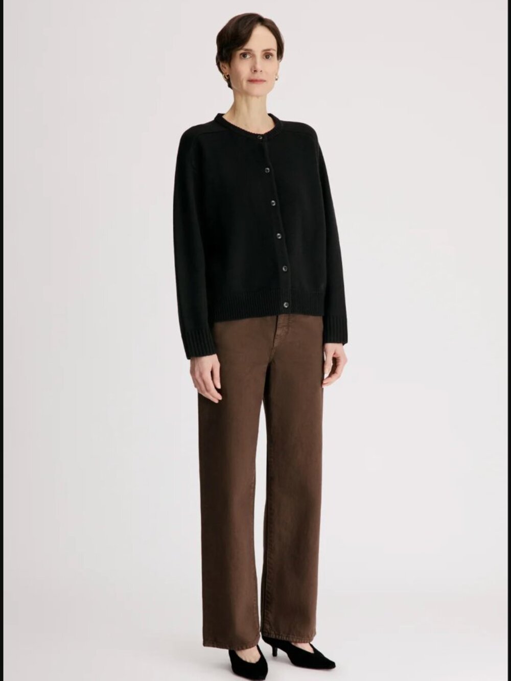 Loulou de Saison (Loulou Studio) Black Aidar LDS Cashmere Blend Cardigan Size S